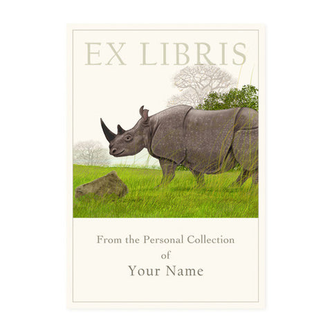 African Rhino - Bookplates