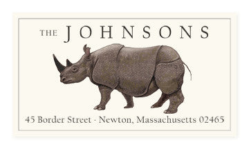 Rhinoceros - Panoramic Return Address Labels