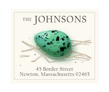 Blue Egg - Return Address Labels
