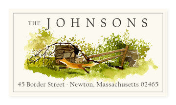 Fox and Fence - Panoramic Return Address Labels