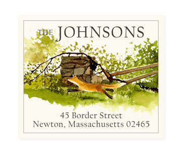 Fox and Fence - Return Address Labels