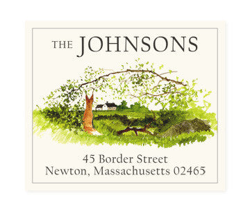 Fox with Arched Branch - Return Address Labels