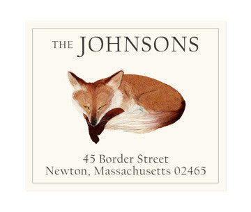 Pensive Fox - Return Address Labels