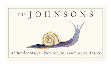 Purple Snail - Panoramic Return Address Labels