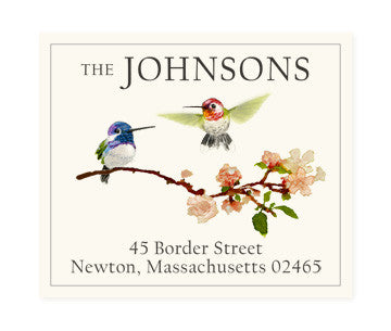 Hummingbirds - Return Address Labels