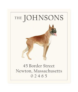 Boxer Bulldog - Return Address Labels