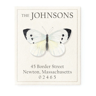 White Butterfly - Return Address Labels