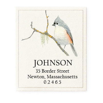 Titmouse Songbird - Return Address Labels