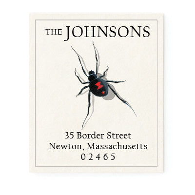 Black Widow Spider - Return Address Labels