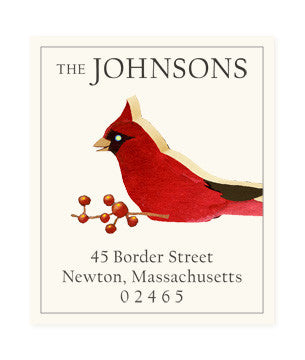 Crafted Cardinal - Return Address Labels