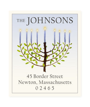 Hanukkah Lights - Return Address Labels