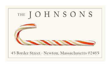 Candy Cane - Panoramic Return Address Labels