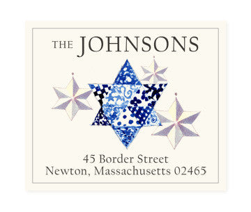 Quilted Stars - Return Address Labels