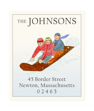 Toboggan Ride - Return Address Labels