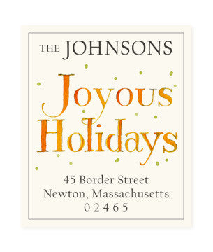 Joyous Holidays - Return Address Labels