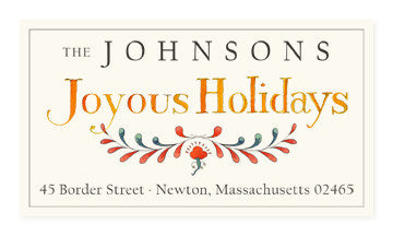 Joyous Holidays - Panoramic Return Address Labels