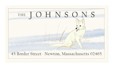 Snow Fox - Panoramic Return Address Labels