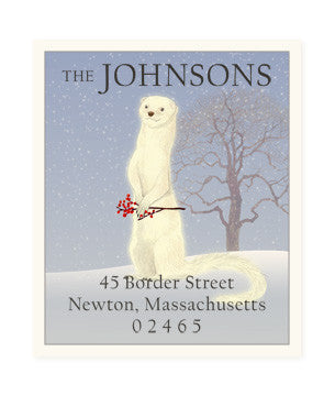 White Winter Mink - Return Address Labels