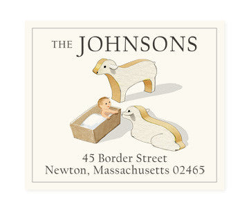 Wooden Manger - Return Address Labels