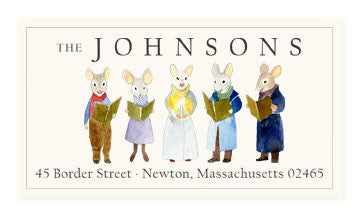 Carolling Mice - Panoramic Return Address Labels