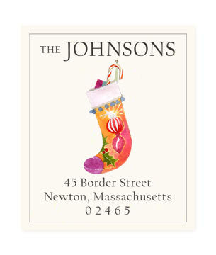 Christmas Stocking - Return Address Labels