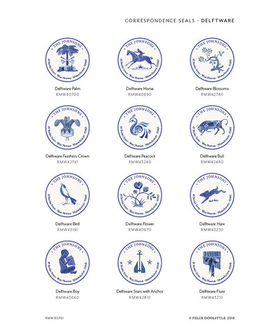 Address Album - Delftware - Correspondence Seals